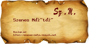 Szenes Máté névjegykártya